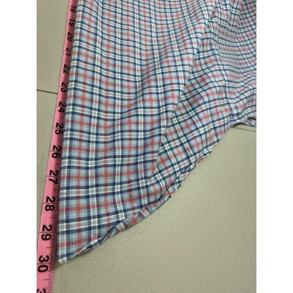 Vineyard Vines San Marino Slim Shirt Mens  MBlue Plaid Whale Button Up Tucker - Picture 10 of 11